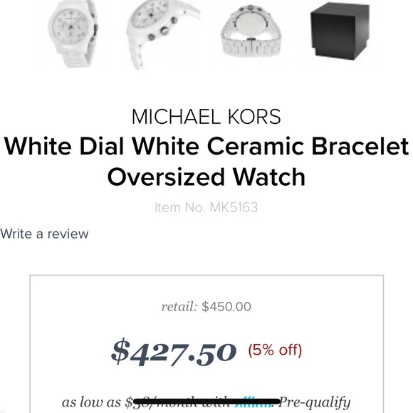 Ceramic Michael Kors Watch - Picture 4 of 4